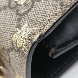 Pre-owned Gucci Padlock Beige x Black PVC coated canvas x Leather 409486 shoulderbag | stylenewstar