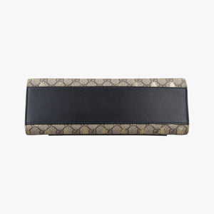Pre-owned Gucci Padlock Beige x Black PVC coated canvas x Leather 409486 shoulderbag | stylenewstar