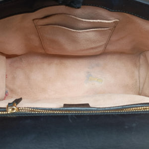 Pre-owned Gucci Padlock Beige x Black PVC coated canvas x Leather 409486 shoulderbag | stylenewstar