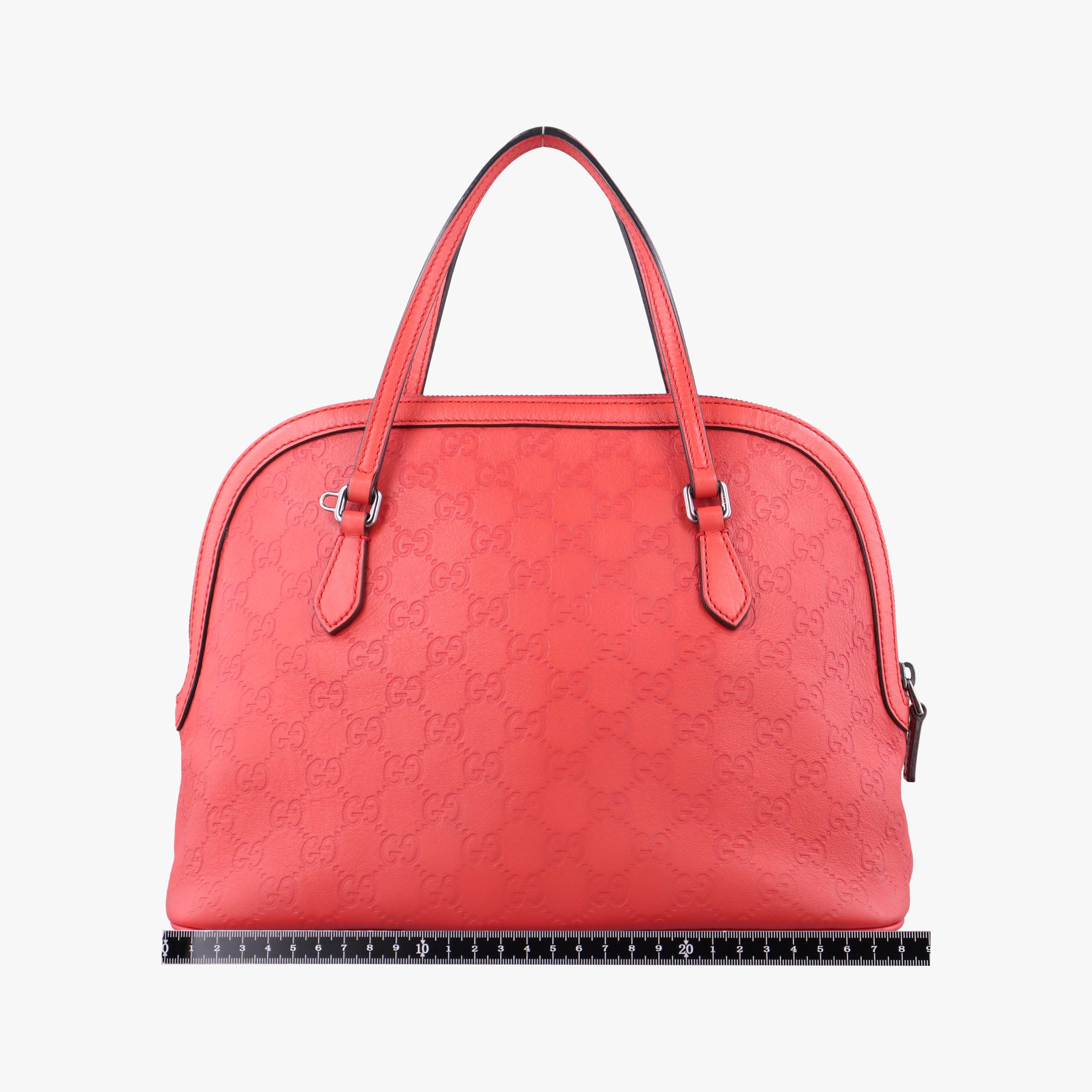 Pre-owned Gucci Microguccissima dome Red Leather 420023 shoulderbag | stylenewstar