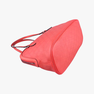 Pre-owned Gucci Microguccissima dome Red Leather 420023 shoulderbag | stylenewstar