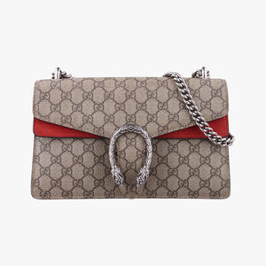 Pre-owned Gucci Dionysus Beige x Red PVC coated canvas×suede 400249 shoulderbag | stylenewstar