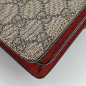 Pre-owned Gucci Dionysus Beige x Red PVC coated canvas×suede 400249 shoulderbag | stylenewstar