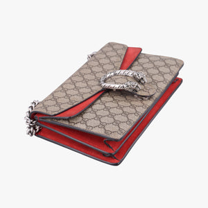 Pre-owned Gucci Dionysus Beige x Red PVC coated canvas×suede 400249 shoulderbag | stylenewstar