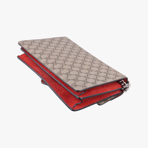 Pre-owned Gucci Dionysus Beige x Red PVC coated canvas×suede 400249 shoulderbag | stylenewstar