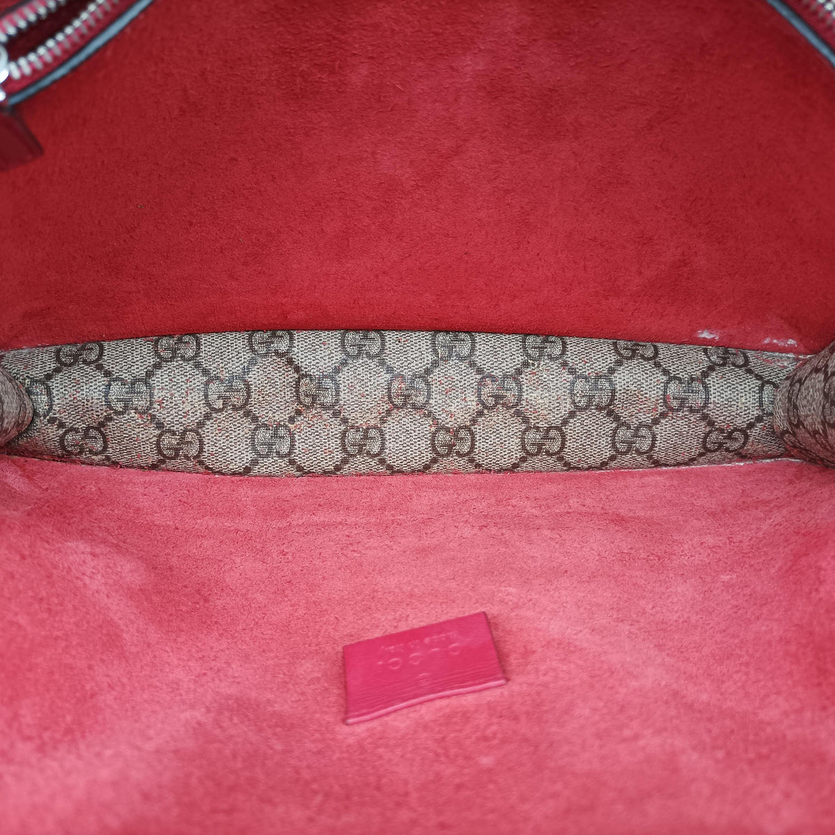 Pre-owned Gucci Dionysus Beige x Red PVC coated canvas×suede 400249 shoulderbag | stylenewstar