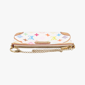 Pre-owned Louis Vuitton Pochette Mira MM Pouch white Monogram Multicolor M60096 shoulderbag | stylenewstar