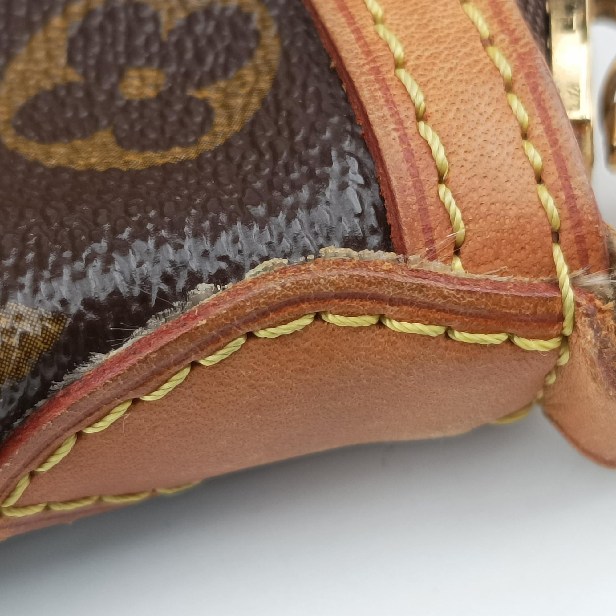 Pre-owned Louis Vuitton PALERMO PM brown Monogram Canvas M40145 shoulderbag | stylenewstar