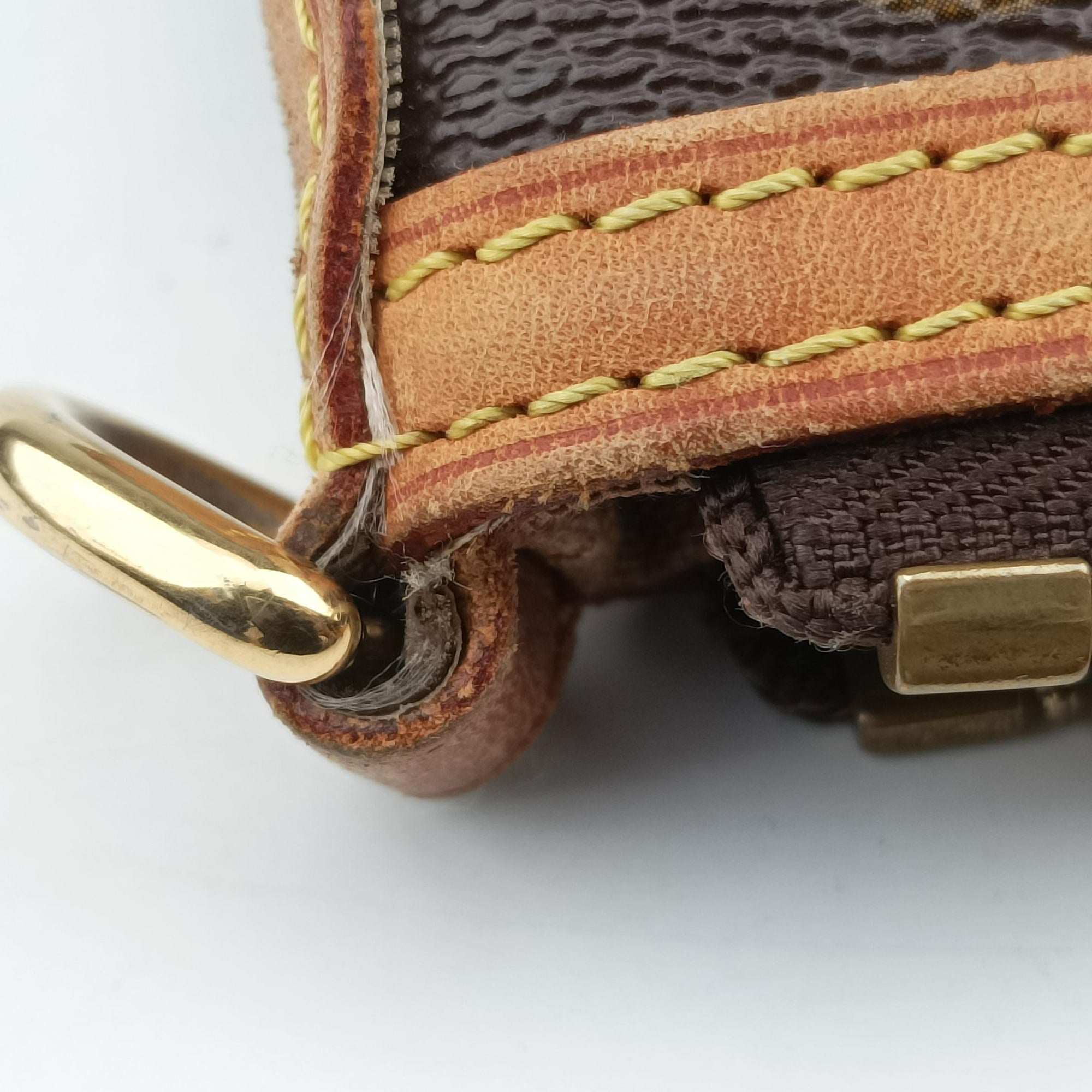 Pre-owned Louis Vuitton PALERMO PM brown Monogram Canvas M40145 shoulderbag | stylenewstar