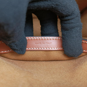 Pre-owned Celine FOLCO Triomphe Brown PVC coated canvas×Leather  shoulderbag | stylenewstar