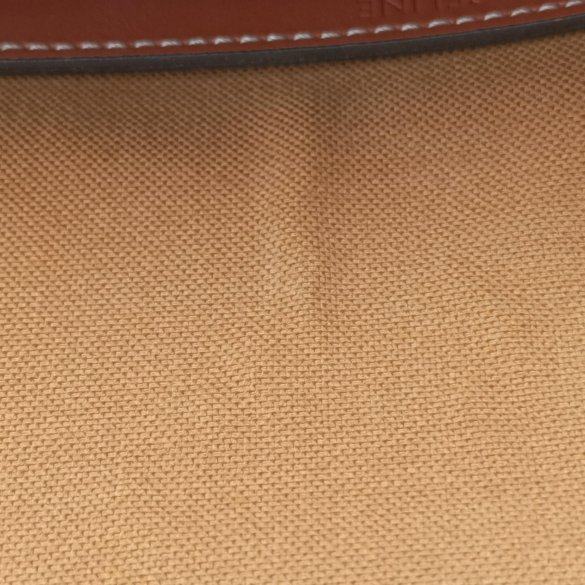 Pre-owned Celine FOLCO Triomphe Brown PVC coated canvas×Leather  shoulderbag | stylenewstar