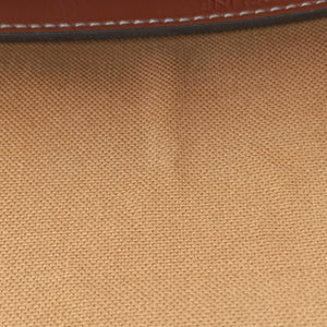 Pre-owned Celine FOLCO Triomphe Brown PVC coated canvas×Leather  shoulderbag | stylenewstar