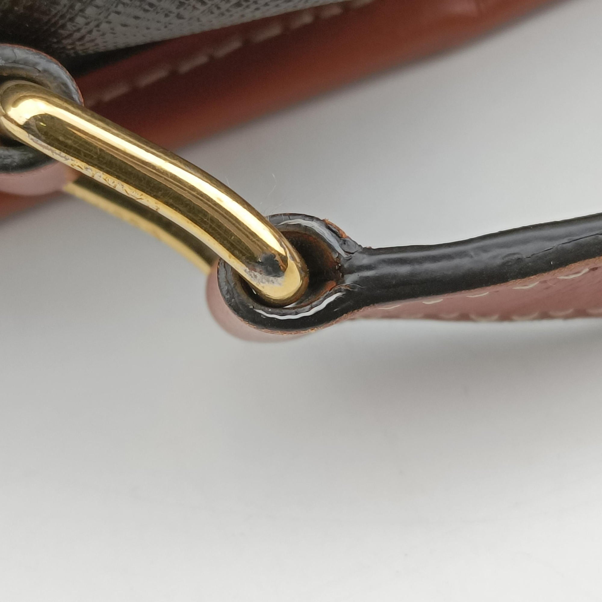 Pre-owned Celine FOLCO Triomphe Brown PVC coated canvas×Leather  shoulderbag | stylenewstar
