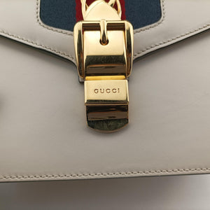 Vintage Gucci Sylvie Ivory×navy×red Leather 470270 shoulderbag | stylenewstar