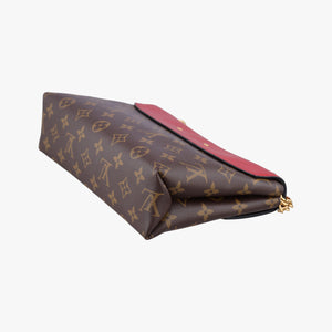Pre-owned Louis Vuitton SAINT PLACIDE brown×CERISE Monogram Canvas×calf leather M43713 shoulderbag | stylenewstar