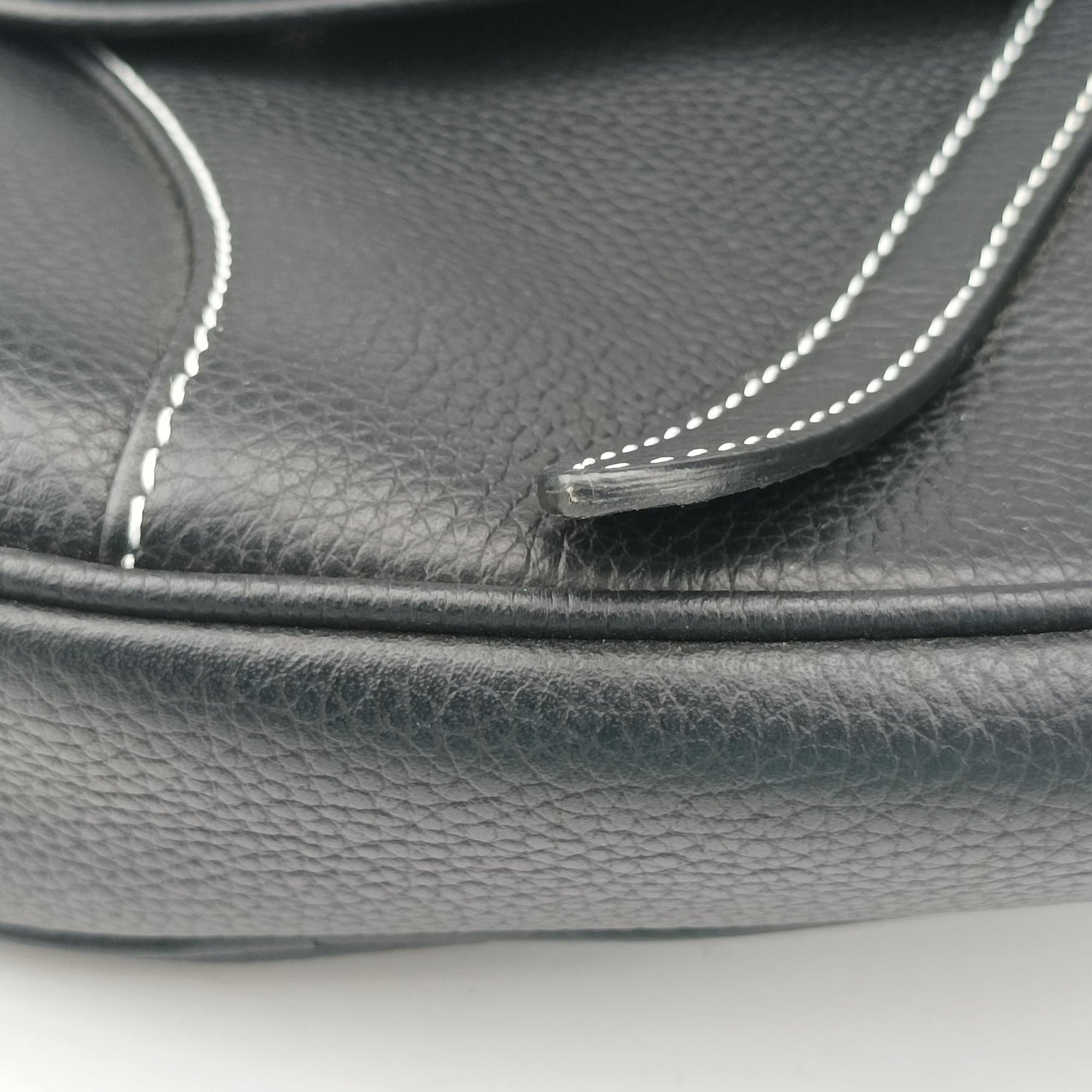 Secondhand Christian Dior saddle Black leather  bum bag/waist bag | stylenewstar