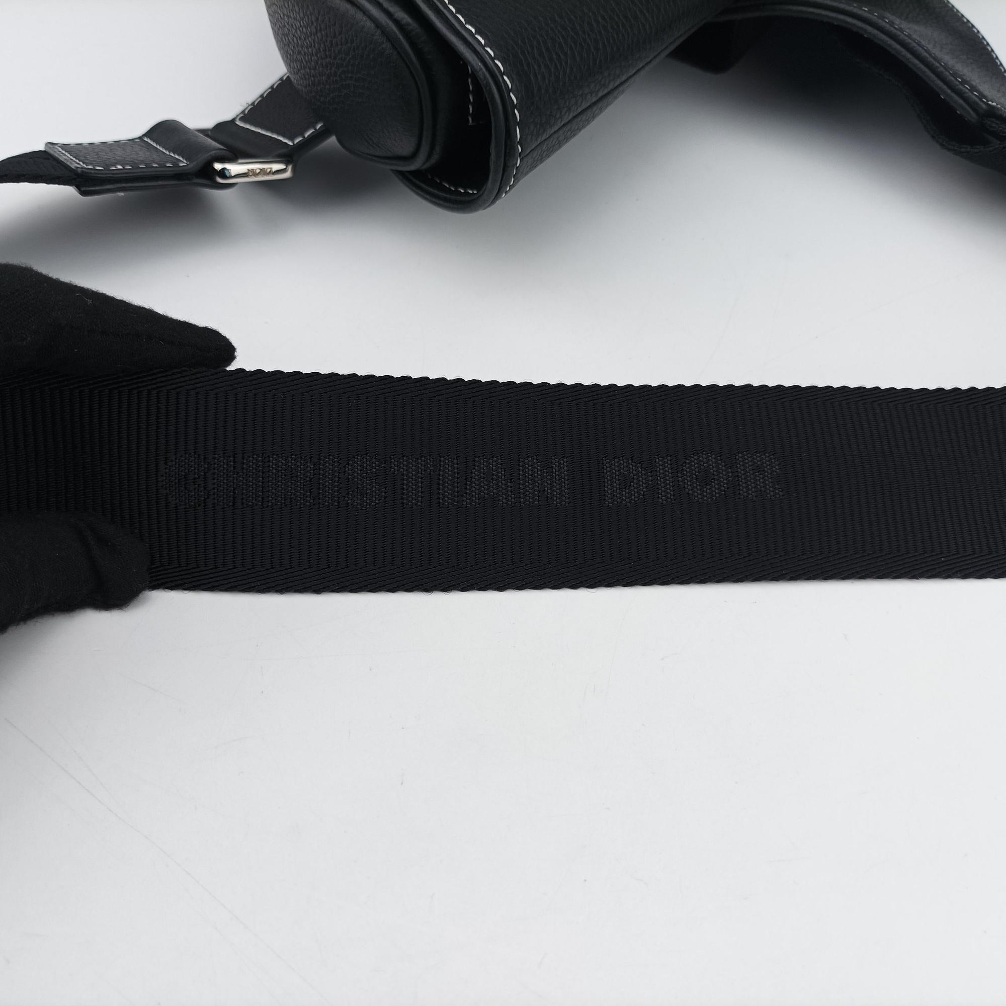 Secondhand Christian Dior saddle Black leather  bum bag/waist bag | stylenewstar