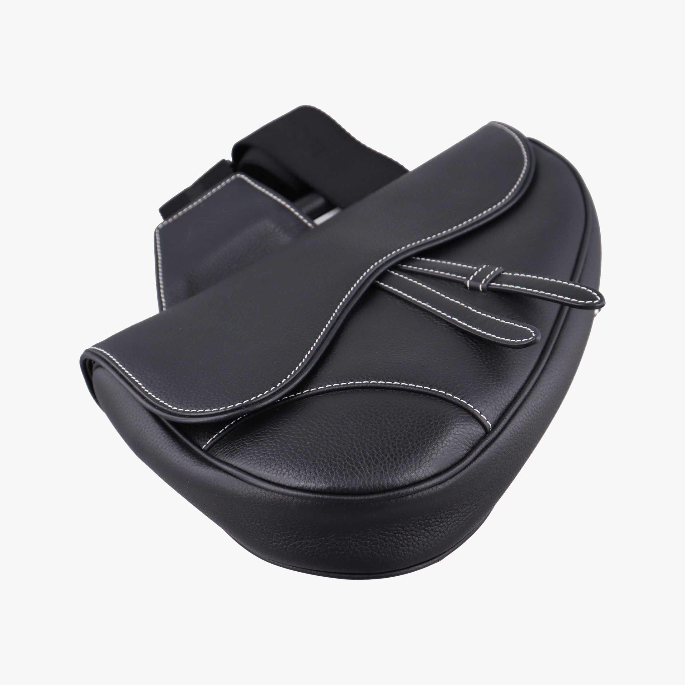 Secondhand Christian Dior saddle Black leather  bum bag/waist bag | stylenewstar