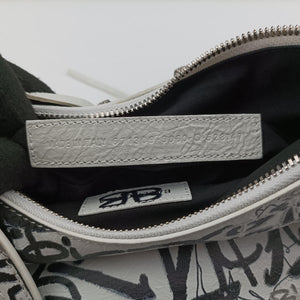 Pre-owned Balenciaga Le Cagole White × Black lambskin  shoulderbag | stylenewstar