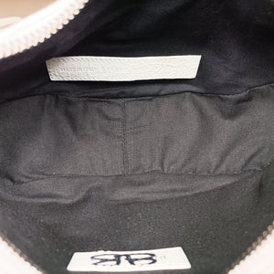 Pre-owned Balenciaga Le Cagole White × Black lambskin  shoulderbag | stylenewstar
