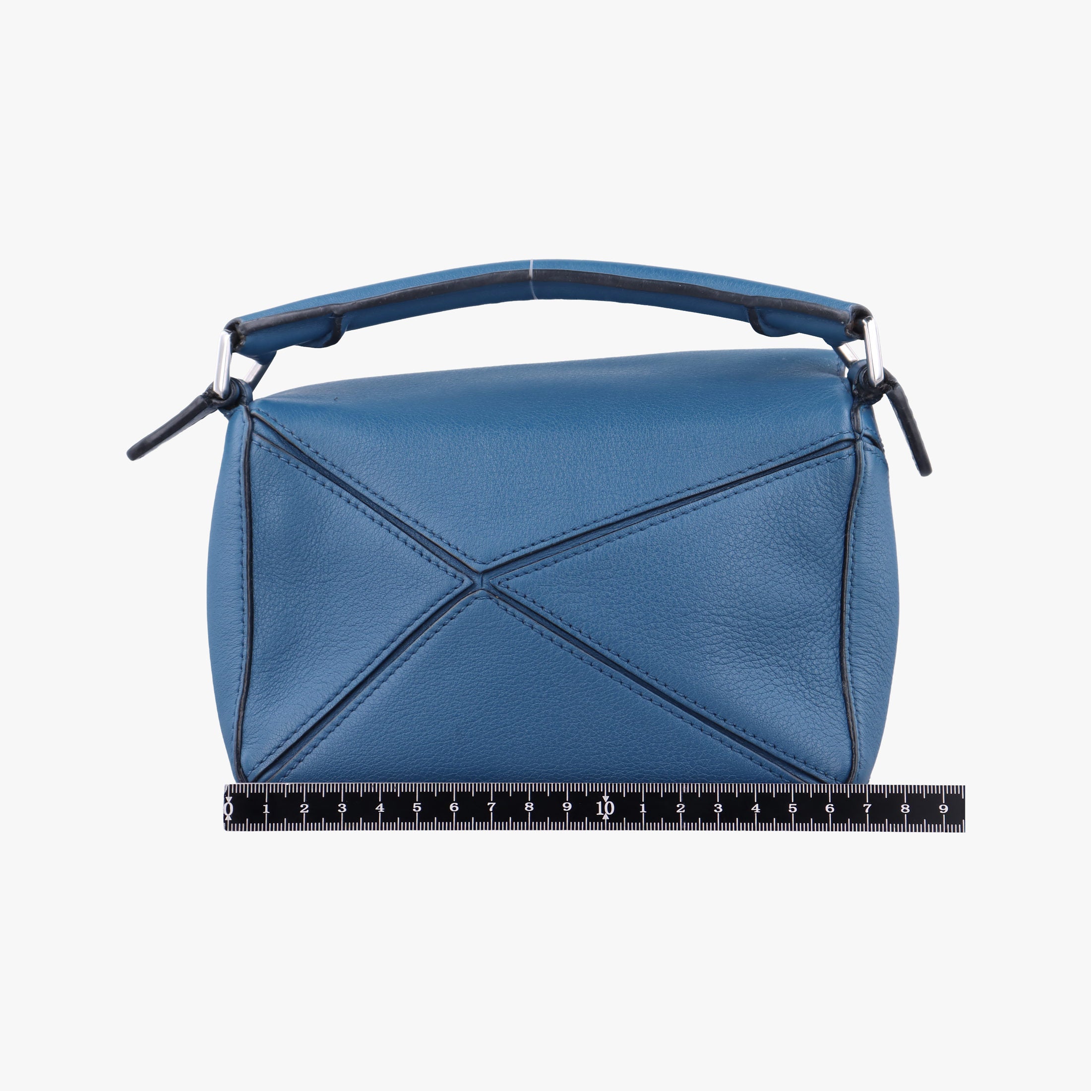 Pre-owned Loewe Puzzle mini Blue Leather  shoulderbag | stylenewstar