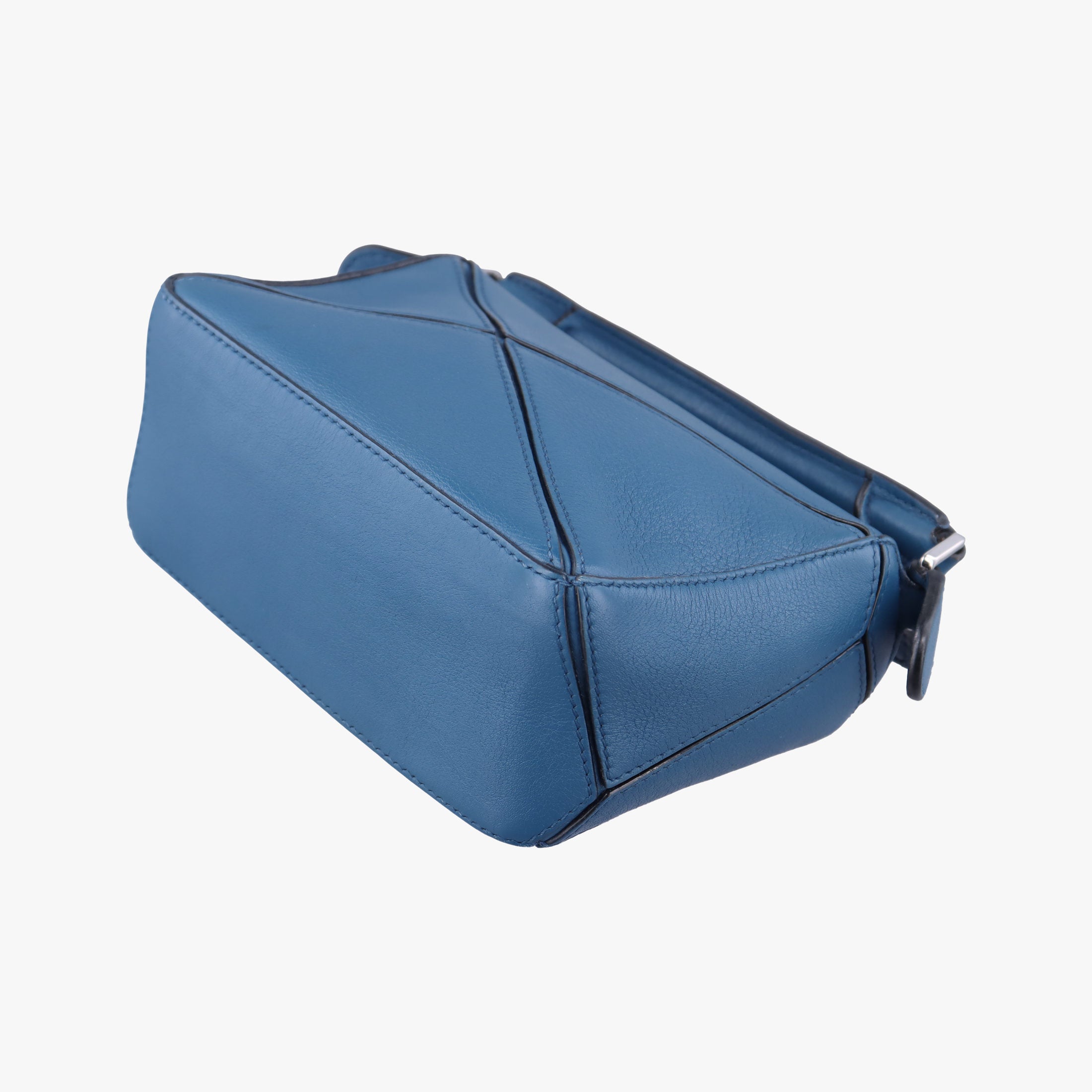 Pre-owned Loewe Puzzle mini Blue Leather  shoulderbag | stylenewstar