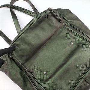 Secondhand Bottega Veneta Iridescent Scarabee Iridescent Multi Pocket Tote  Iridescent Green Leather  shoulderbag | stylenewstar