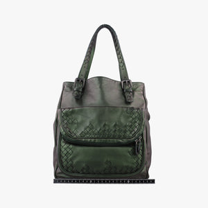 Secondhand Bottega Veneta Iridescent Scarabee Iridescent Multi Pocket Tote  Iridescent Green Leather  shoulderbag | stylenewstar