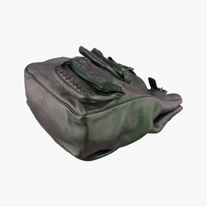 Secondhand Bottega Veneta Iridescent Scarabee Iridescent Multi Pocket Tote  Iridescent Green Leather  shoulderbag | stylenewstar