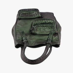 Secondhand Bottega Veneta Iridescent Scarabee Iridescent Multi Pocket Tote  Iridescent Green Leather  shoulderbag | stylenewstar