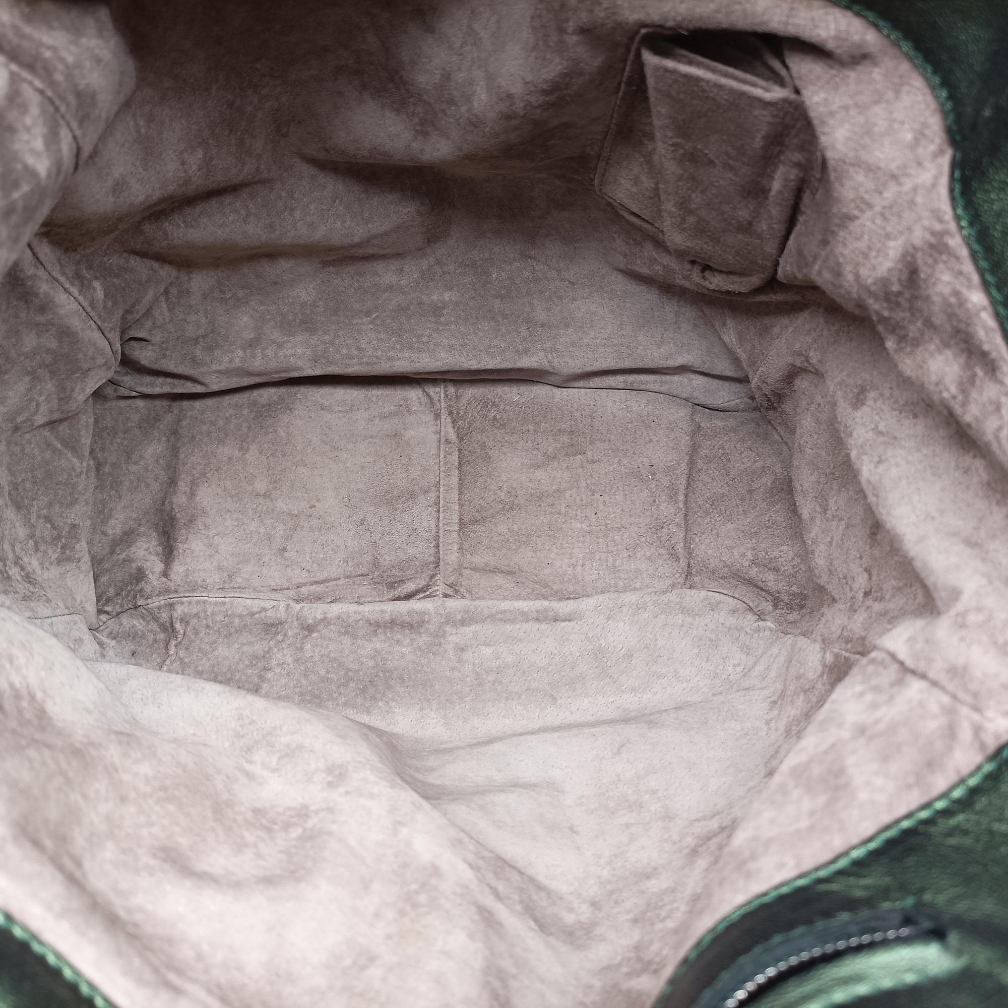 Secondhand Bottega Veneta Iridescent Scarabee Iridescent Multi Pocket Tote  Iridescent Green Leather  shoulderbag | stylenewstar