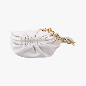 Secondhand Bottega Veneta THE Chain Pouch White lambskin  shoulderbag | stylenewstar