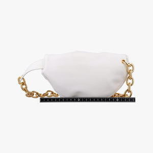 Secondhand Bottega Veneta THE Chain Pouch White lambskin  shoulderbag | stylenewstar