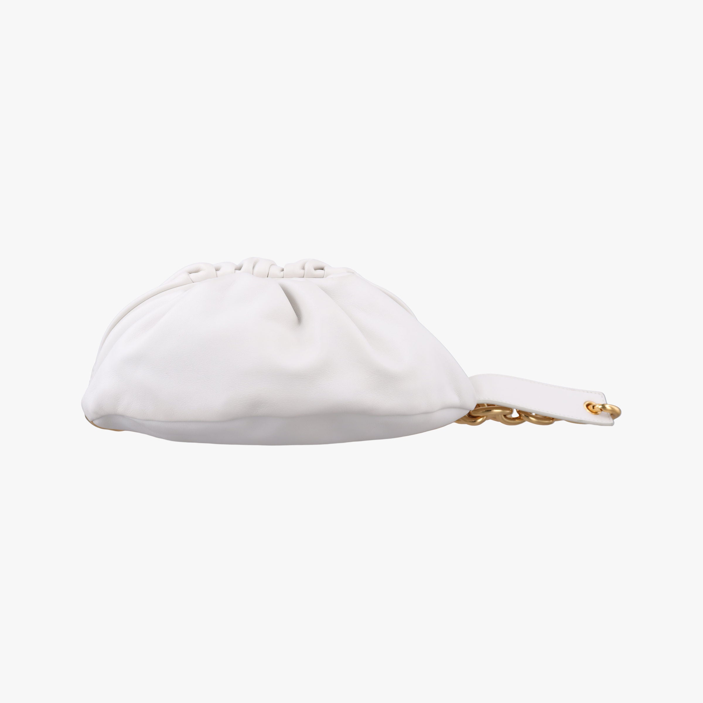 Secondhand Bottega Veneta THE Chain Pouch White lambskin  shoulderbag | stylenewstar