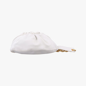 Secondhand Bottega Veneta THE Chain Pouch White lambskin  shoulderbag | stylenewstar