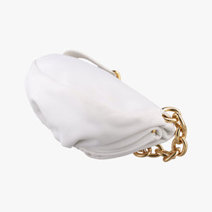 Secondhand Bottega Veneta THE Chain Pouch White lambskin  shoulderbag | stylenewstar