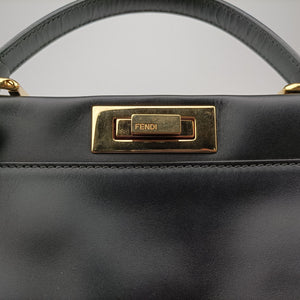 Pre-owned Fendi PEEKABOO Black Leather 8BN226 shoulderbag | stylenewstar