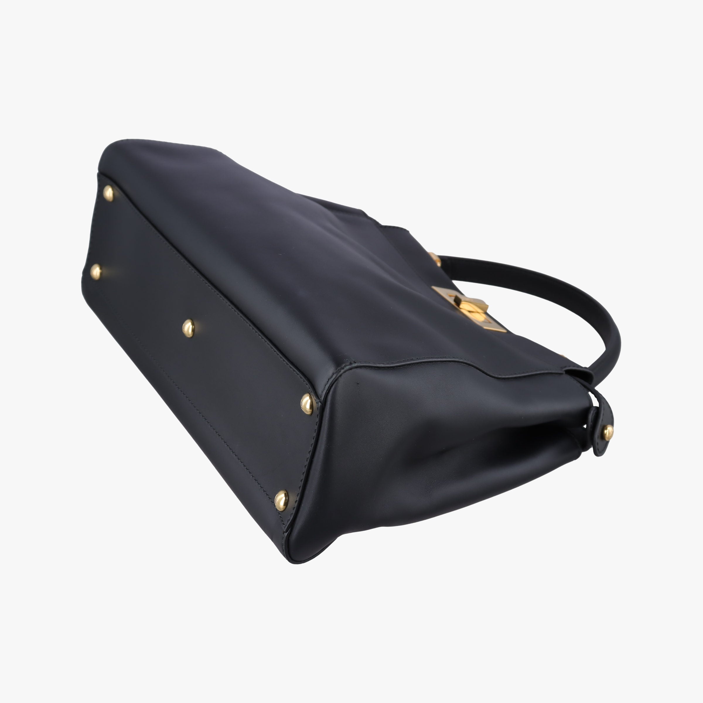 Pre-owned Fendi PEEKABOO Black Leather 8BN226 shoulderbag | stylenewstar