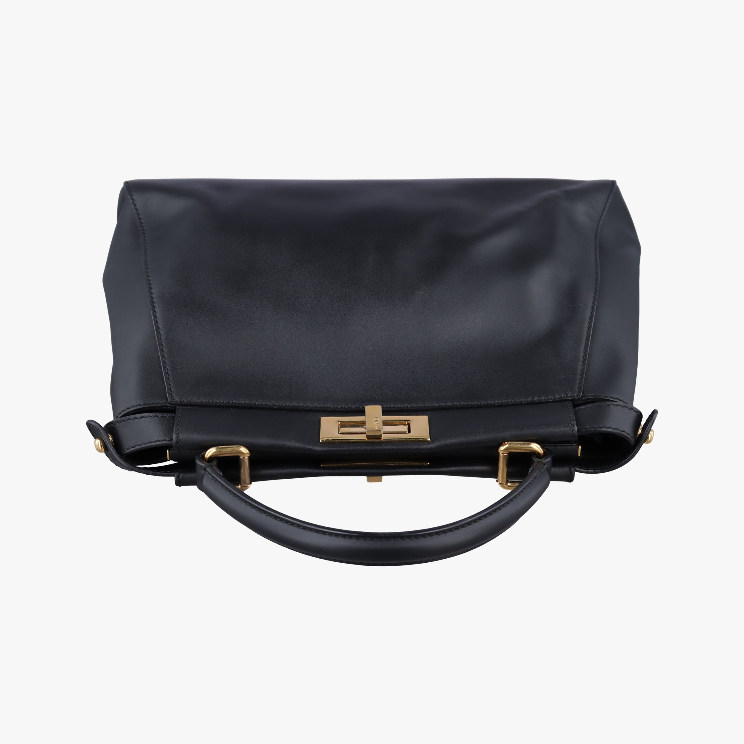 Pre-owned Fendi PEEKABOO Black Leather 8BN226 shoulderbag | stylenewstar
