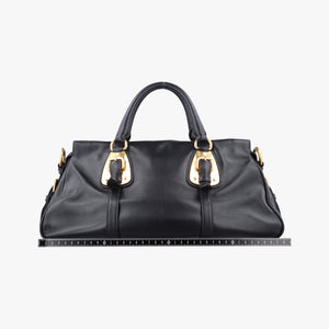 Pre-owned Prada Vitello Daino Logo Black Leather BN1903 shoulderbag | stylenewstar