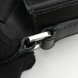 Pre-owned Bottega Veneta Vitello Intreccio Tress Black Leather  shoulderbag | stylenewstar