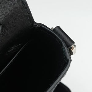Pre-owned Bottega Veneta Vitello Intreccio Tress Black Leather  shoulderbag | stylenewstar