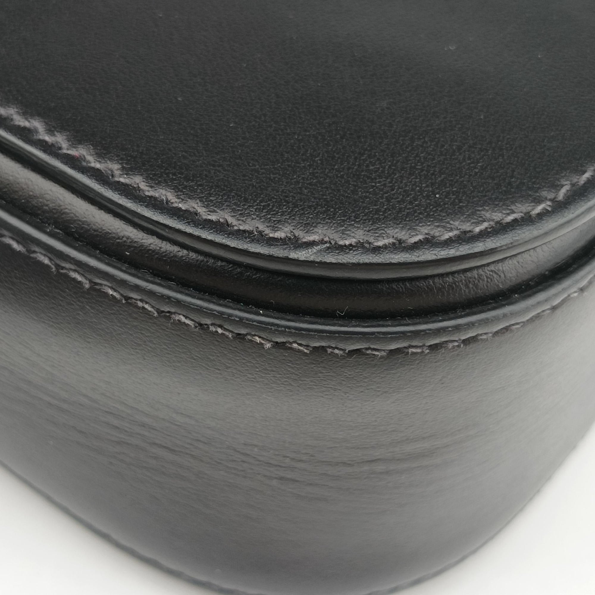 Pre-owned Bottega Veneta Vitello Intreccio Tress Black Leather  shoulderbag | stylenewstar