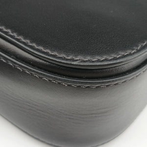 Pre-owned Bottega Veneta Vitello Intreccio Tress Black Leather  shoulderbag | stylenewstar