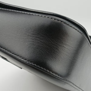 Pre-owned Bottega Veneta Vitello Intreccio Tress Black Leather  shoulderbag | stylenewstar