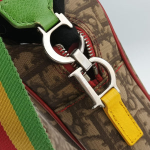 Pre-owned Christian Dior Rasta Trotter Messenger beige×Multicolour PVC coated canvas  shoulderbag | stylenewstar