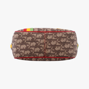 Pre-owned Christian Dior Rasta Trotter Messenger beige×Multicolour PVC coated canvas  shoulderbag | stylenewstar