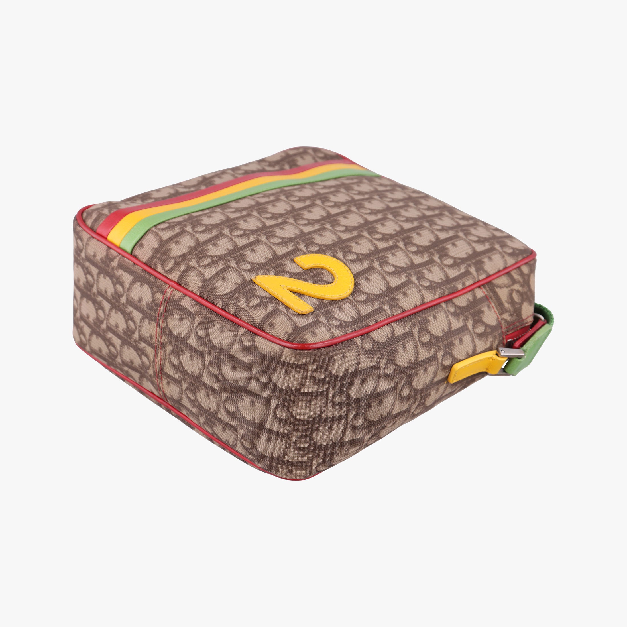 Pre-owned Christian Dior Rasta Trotter Messenger beige×Multicolour PVC coated canvas  shoulderbag | stylenewstar