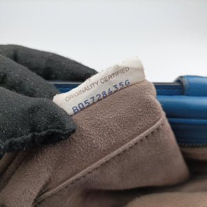 Pre-owned Bottega Veneta Intrecciato Blue lambskin  shoulderbag | stylenewstar