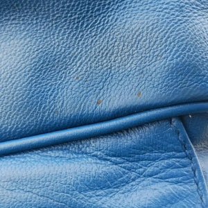 Pre-owned Bottega Veneta Intrecciato Blue lambskin  shoulderbag | stylenewstar